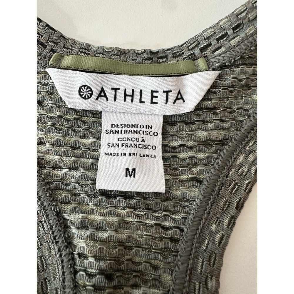 Athleta Thank Top Women's Medium Run Gym Yoga Sport Tank Racerback Stretch‎ - Picture 3 of 7